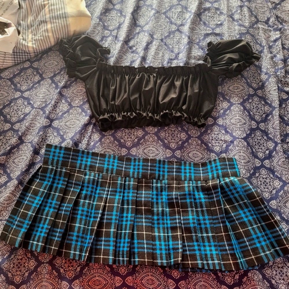 Dance Wear Costume School Girl Skirt